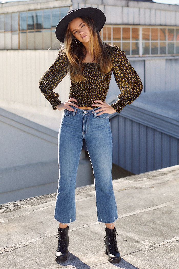 PreOrder Alexi Floral Ruched Top - fab'rik