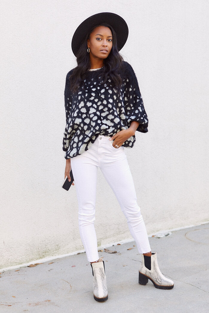 SALE - Hattie Animal Print Sweater - fab'rik