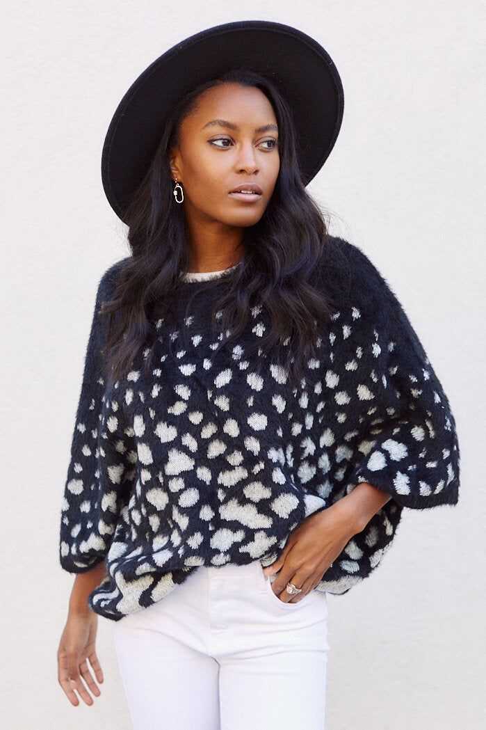 SALE - Hattie Animal Print Sweater - fab'rik