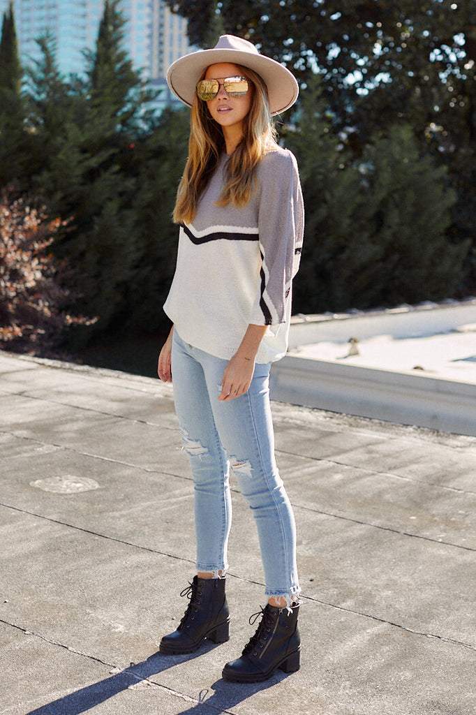 SALE - Pepper Colorblocked Sweater - fab'rik