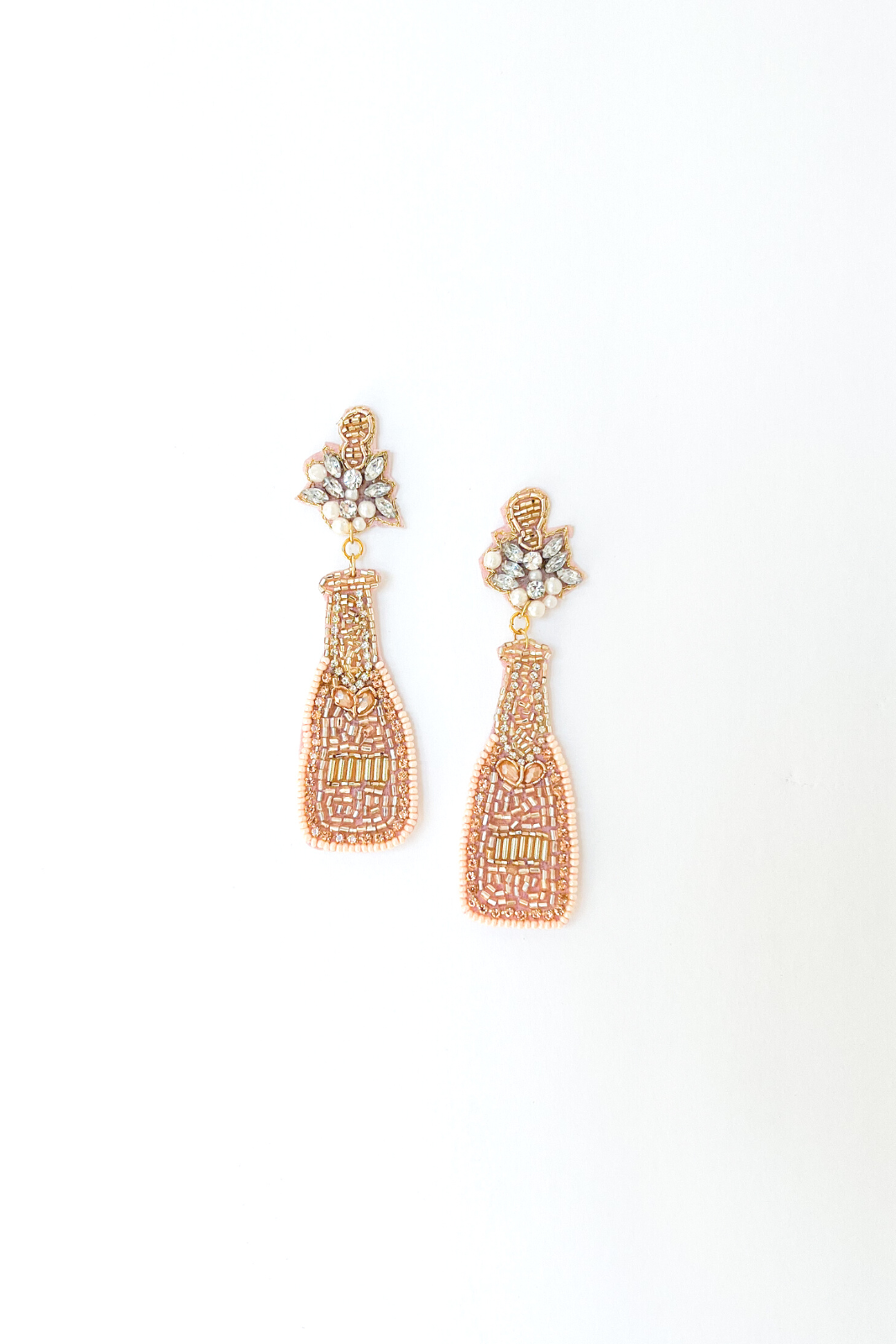 Juliana Beaded Champagne Bottle Earrings - fab'rik