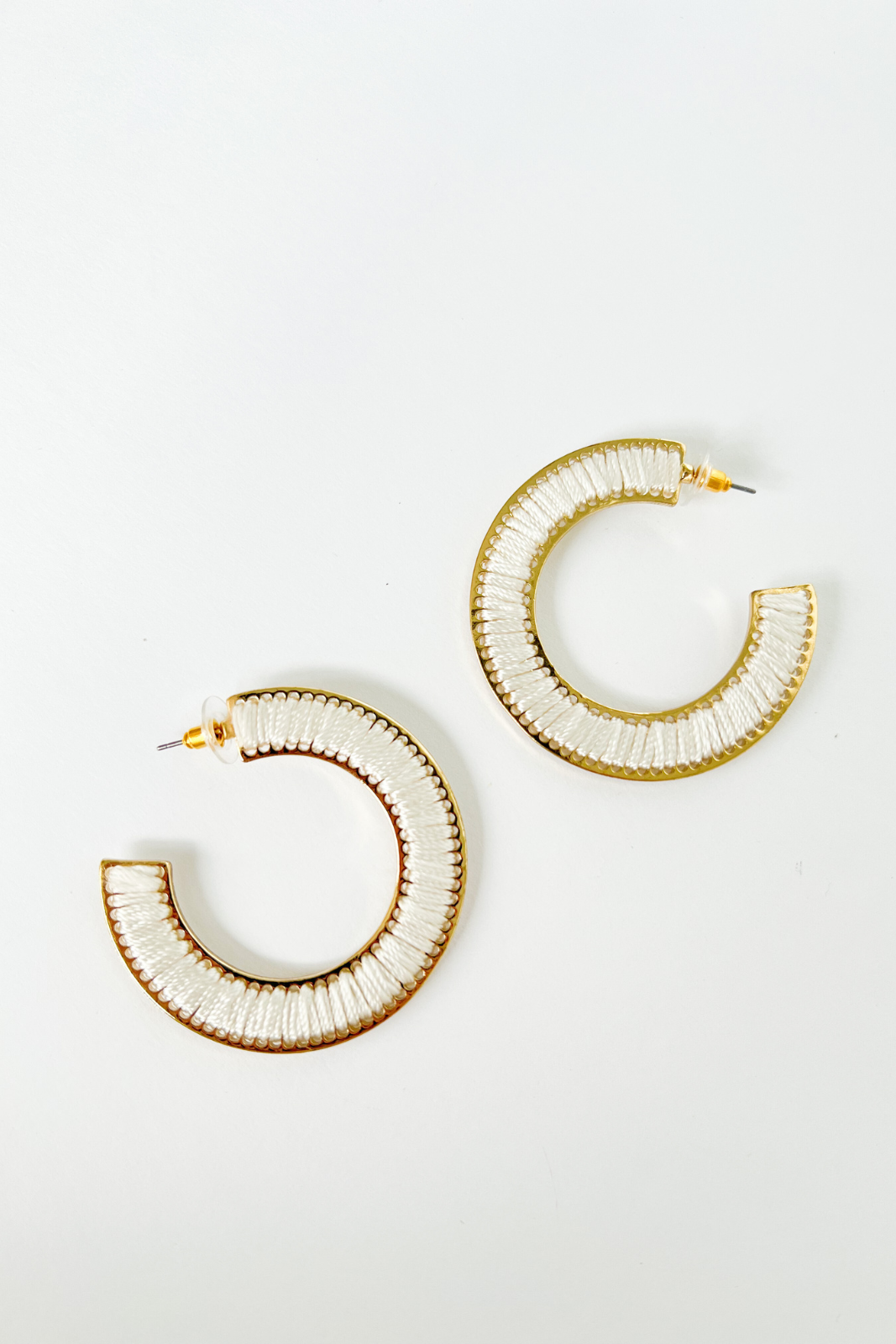 Dahlia Threaded Hoop Earrings - fab'rik