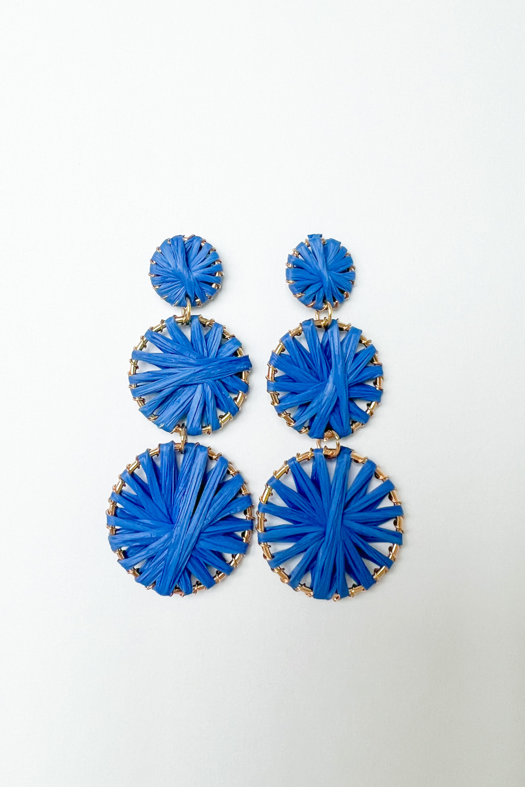 Margot Tiered Raffia Drop Earrings - fab'rik