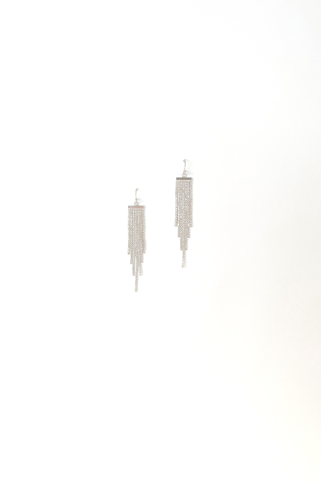 Darcy Rhinestone Fringe Earrings - fab'rik