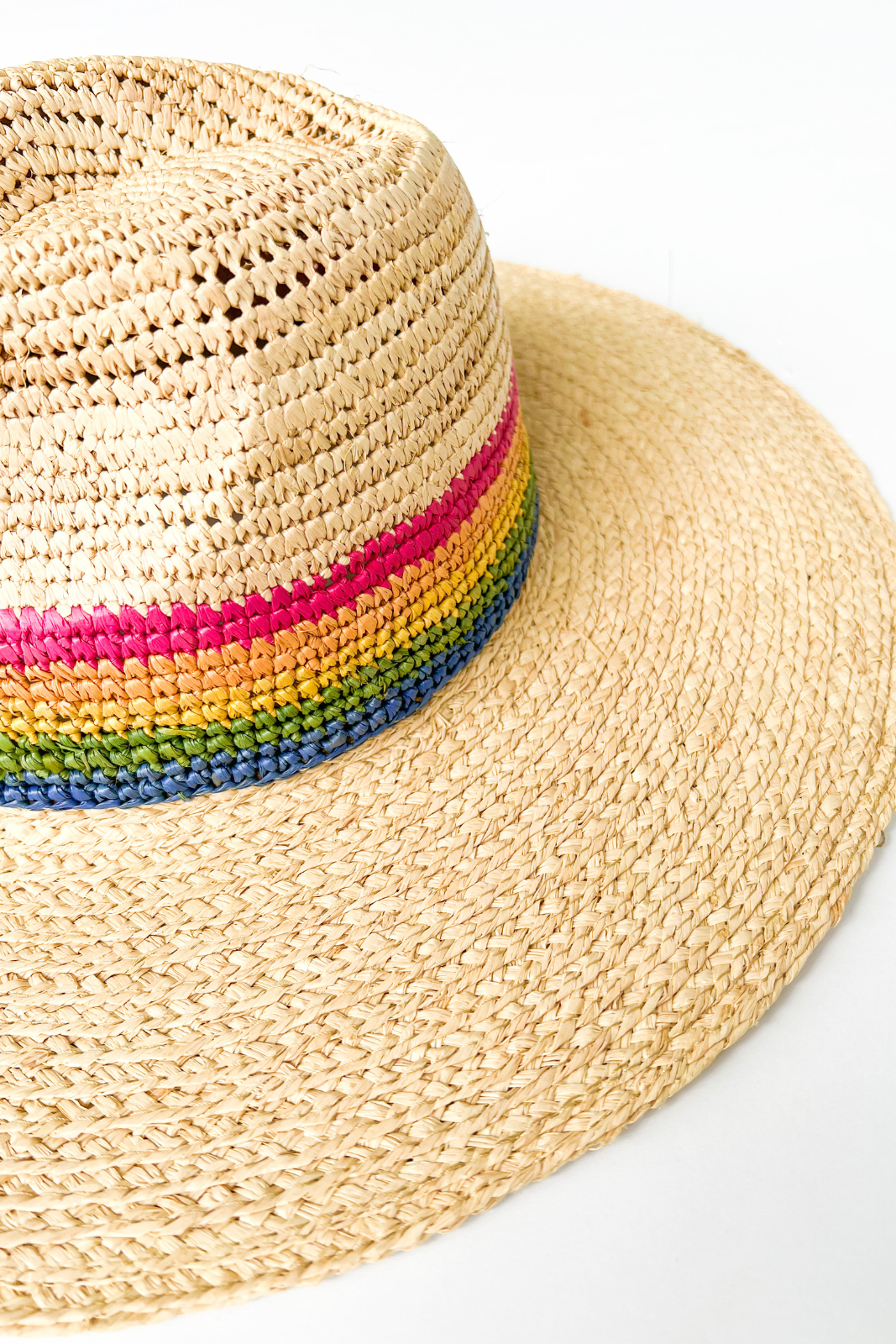 Bree Rainbow Raffia Hat - fab'rik