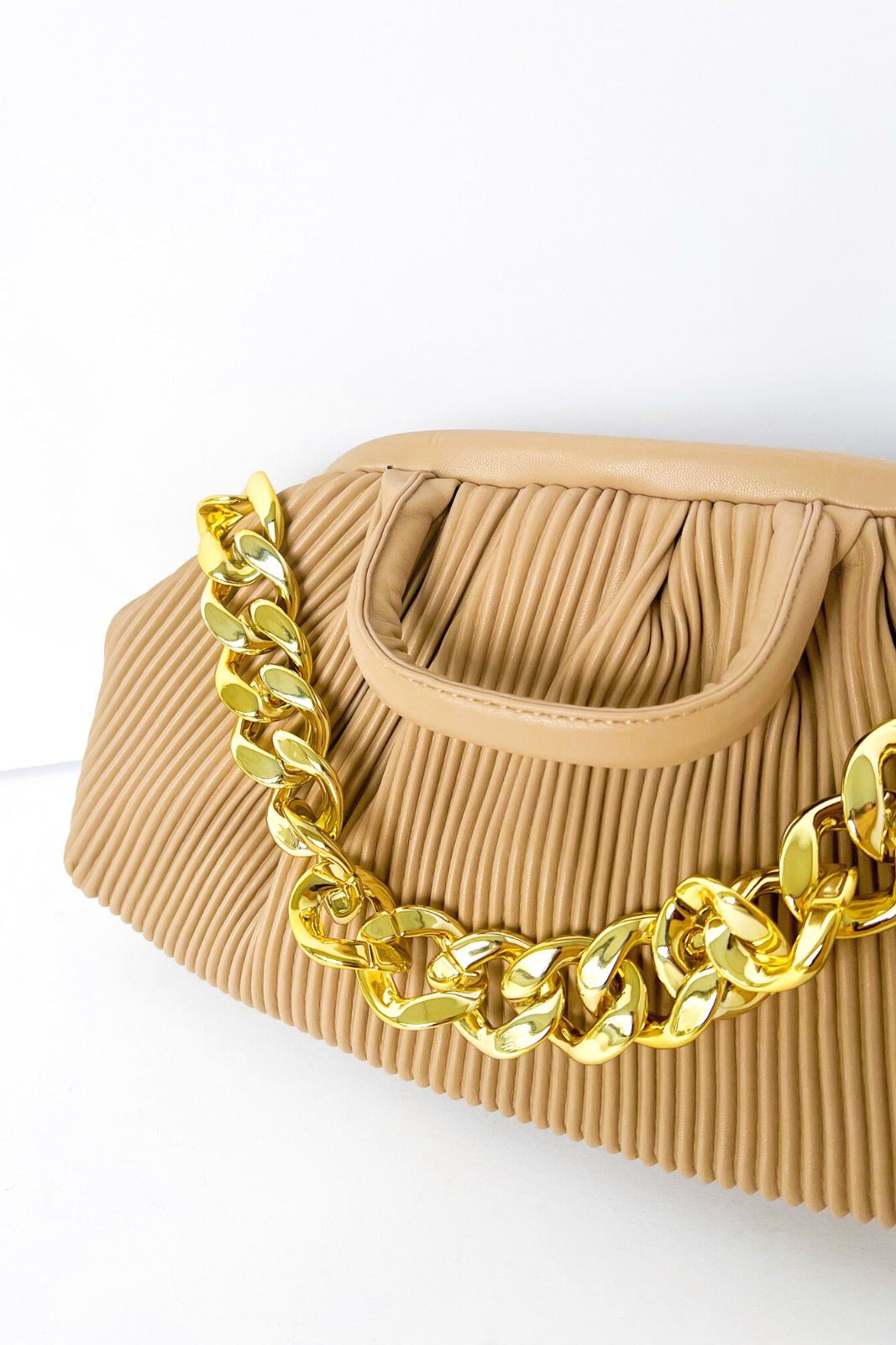 Meredith Top Handle Pleated Handbag - fab'rik