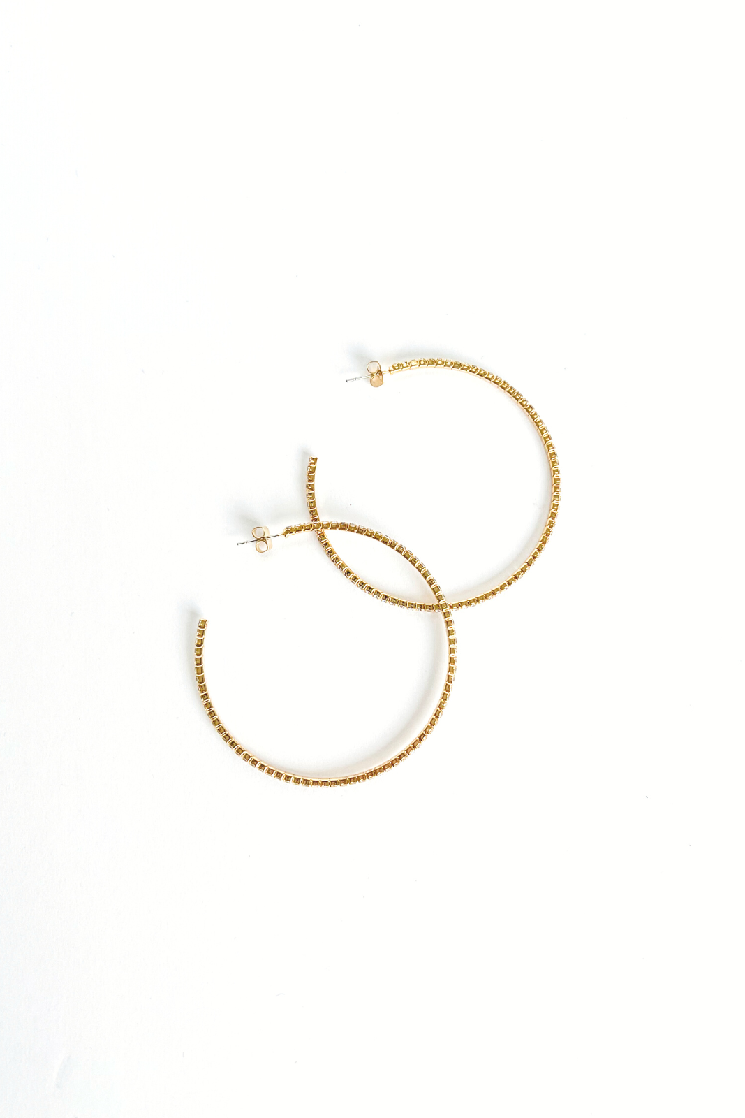Cambria Rhinestone Hoop Earrings - fab'rik