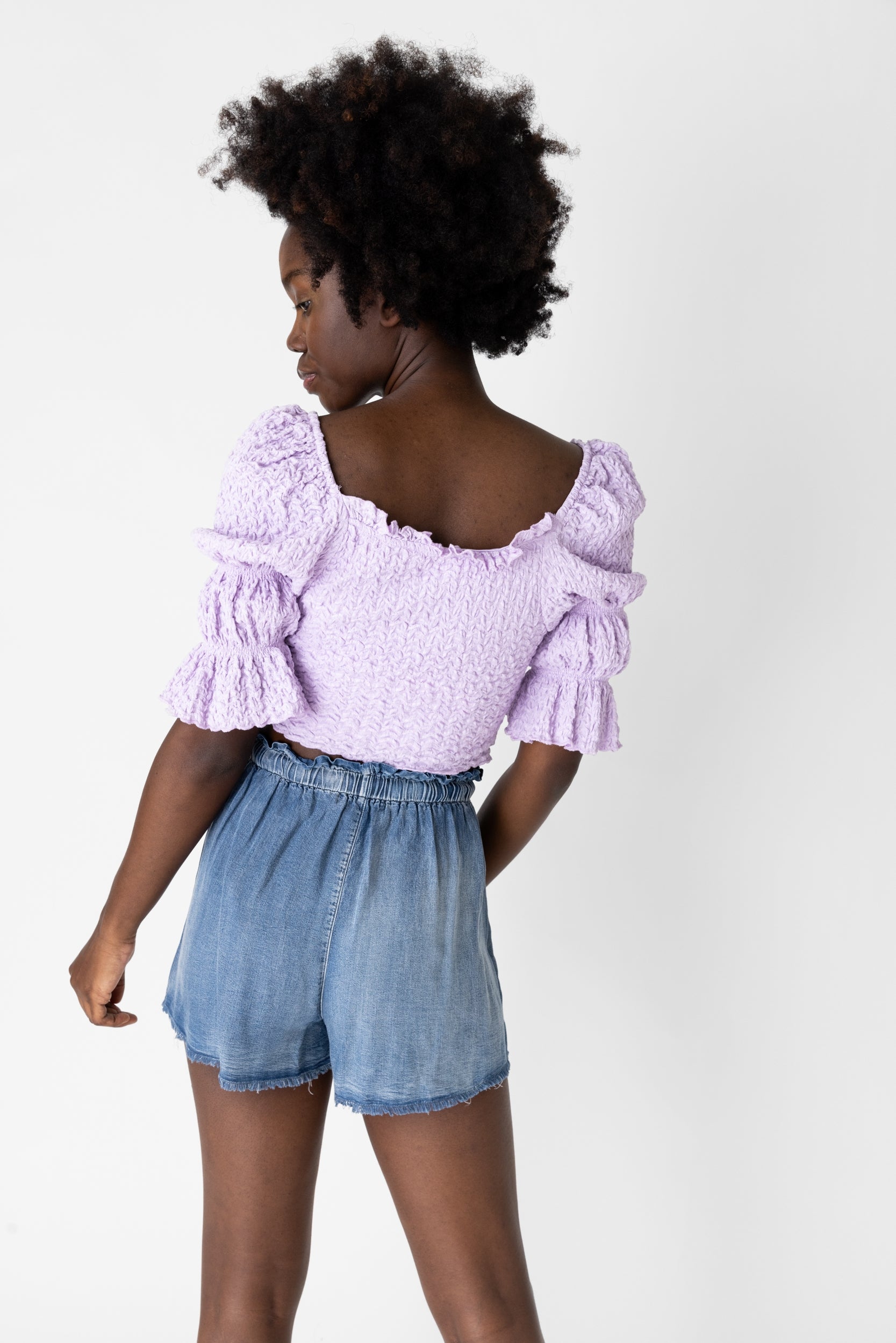 Dallas Square Neck Crinkle Top - fab'rik