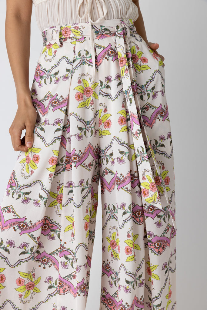 Katrina Printed Tie Pants - fab'rik