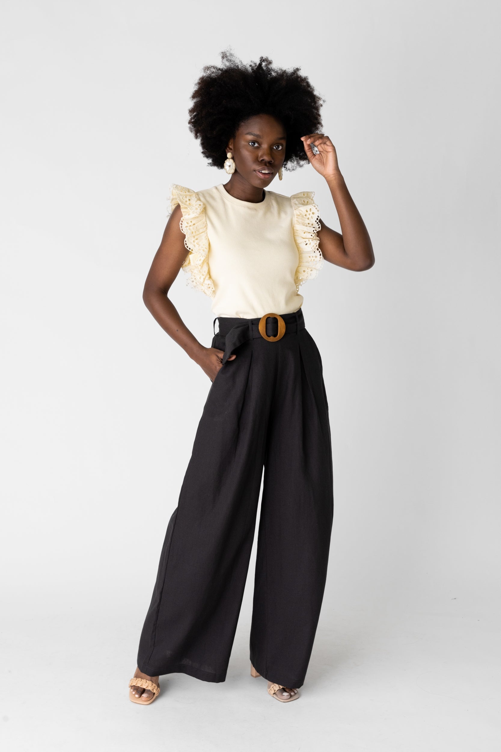 Leah Crinkle Pleat Pant - fab'rik