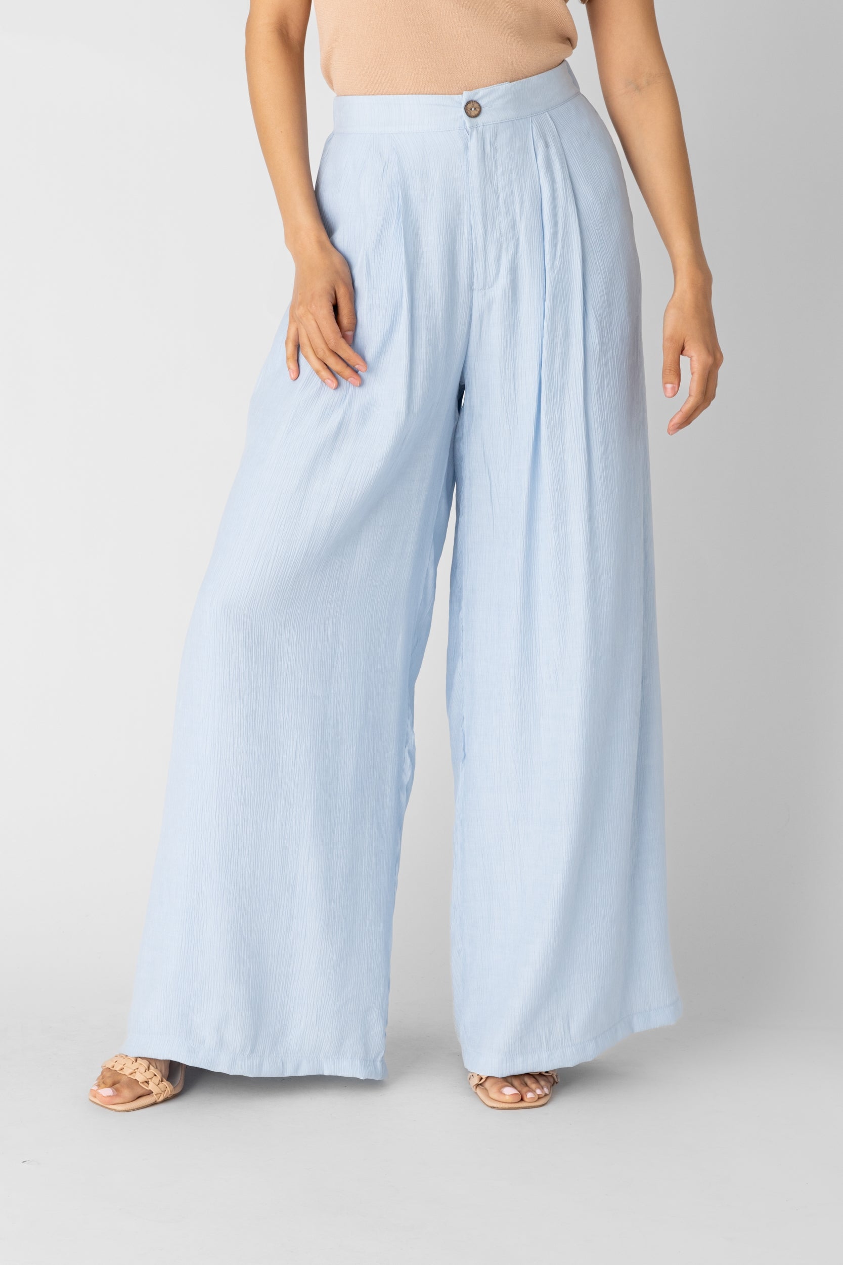 Holly Crinkle Pleat Wide Leg Pant - fab'rik