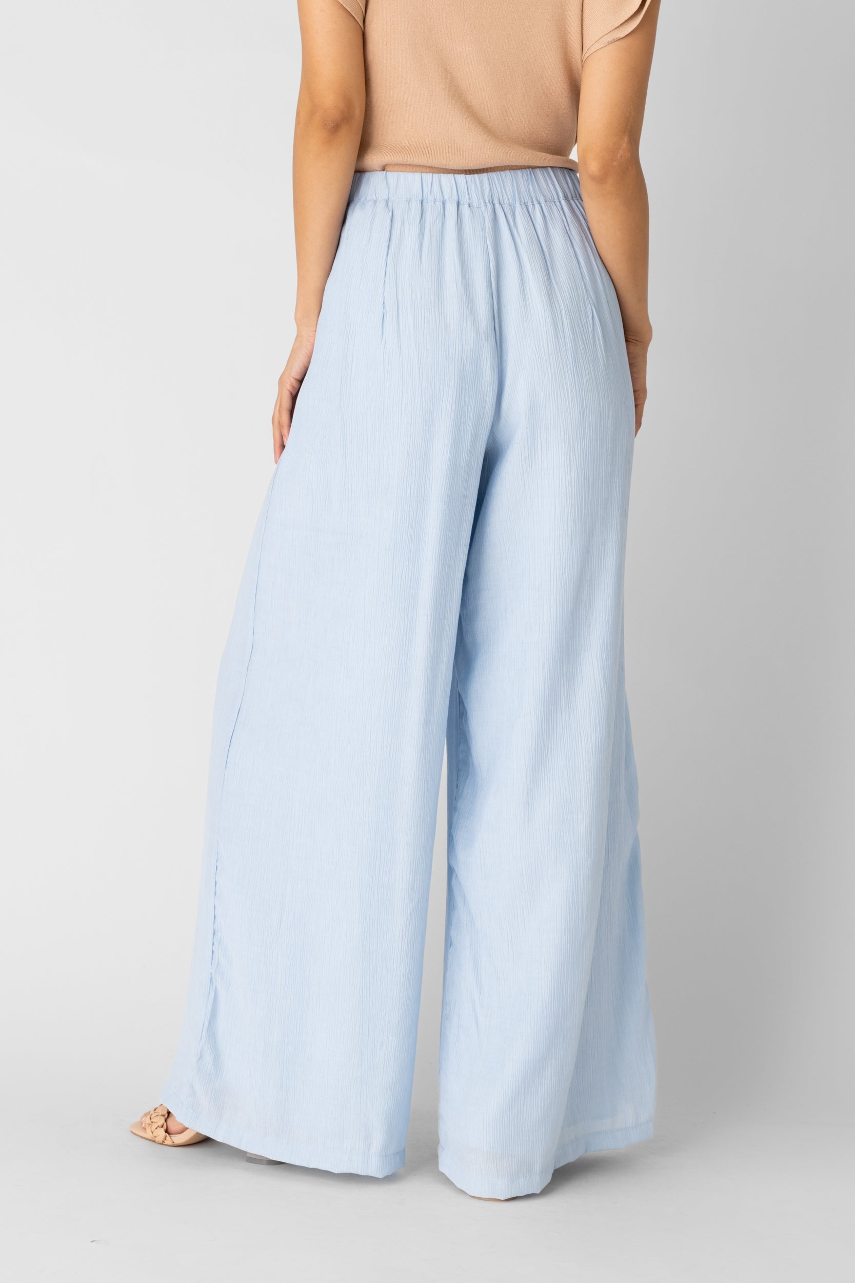 Holly Crinkle Pleat Wide Leg Pant - fab'rik