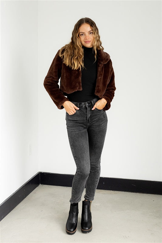 SALE - Haisley Faux Fur Jacket - fab'rik