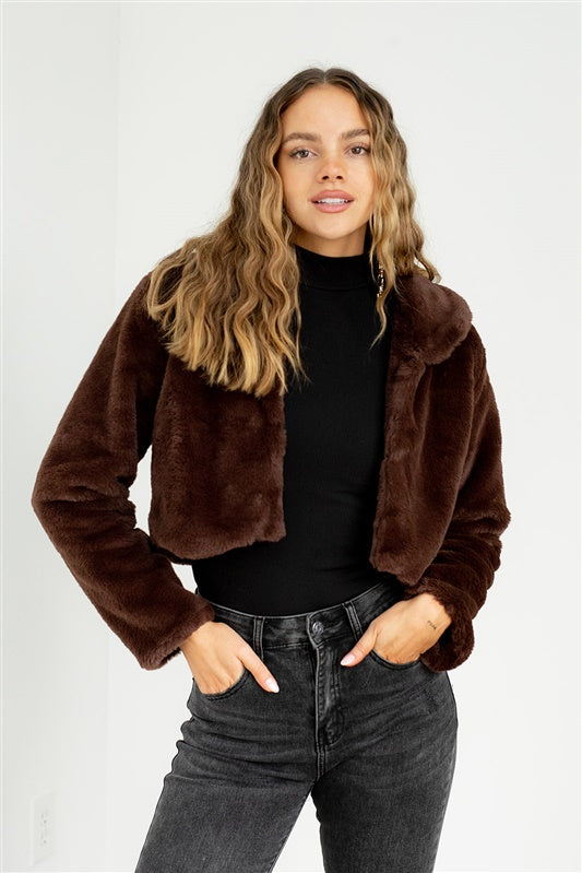 SALE - Haisley Faux Fur Jacket - fab'rik