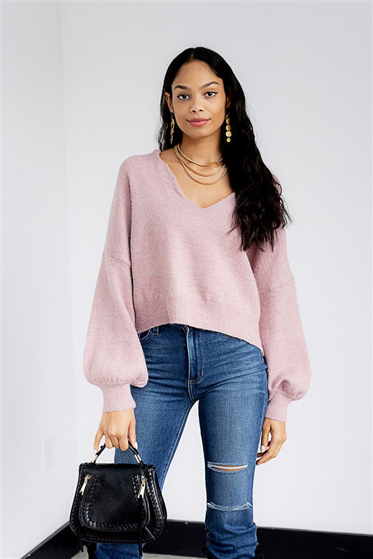 SALE - Wyoming Scoop Back Sweater - fab'rik