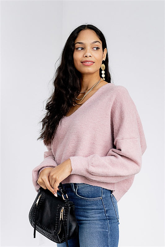 SALE - Wyoming Scoop Back Sweater - fab'rik
