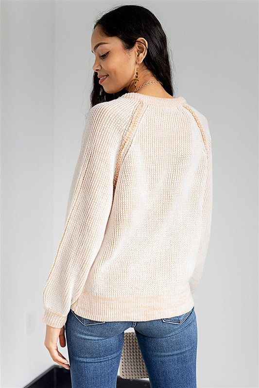 SALE - Betsy Contrast Knit Sweater - fab'rik