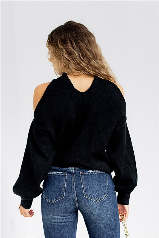 SALE - Aria Criss Cross Detail Sweater - fab'rik
