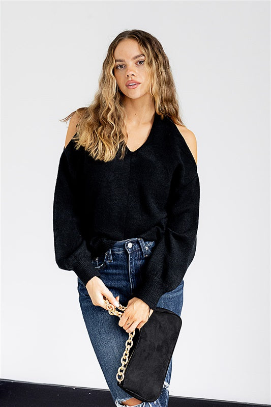 SALE - Aria Criss Cross Detail Sweater - fab'rik