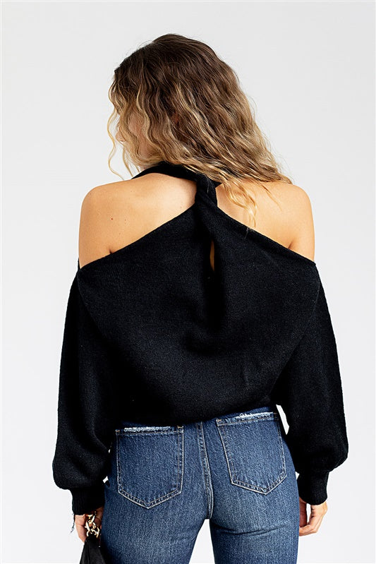 SALE - Aria Criss Cross Detail Sweater - fab'rik