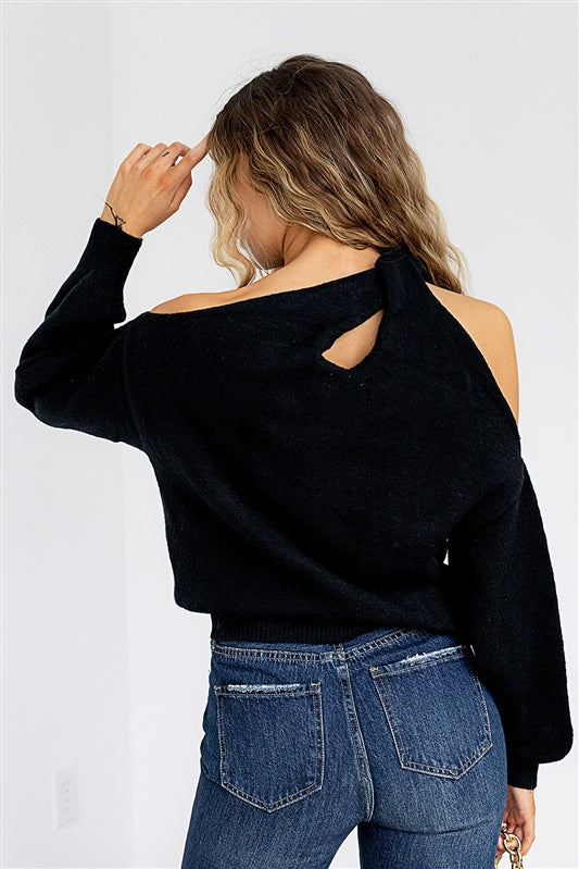 SALE - Aria Criss Cross Detail Sweater - fab'rik