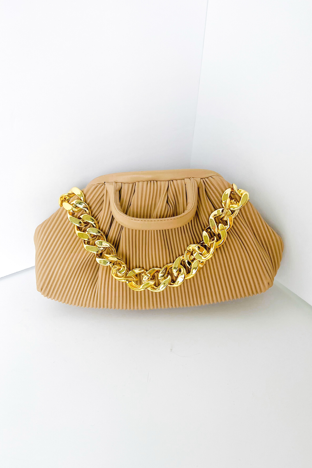 Meredith Top Handle Pleated Handbag - fab'rik