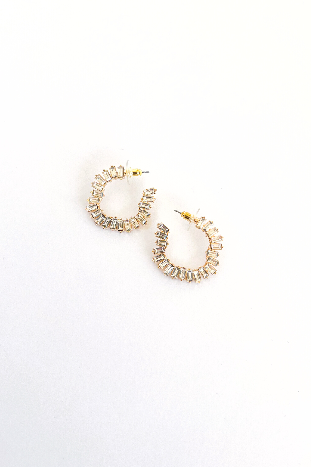 Mindy Rhinestone Hoop Earrings - fab'rik