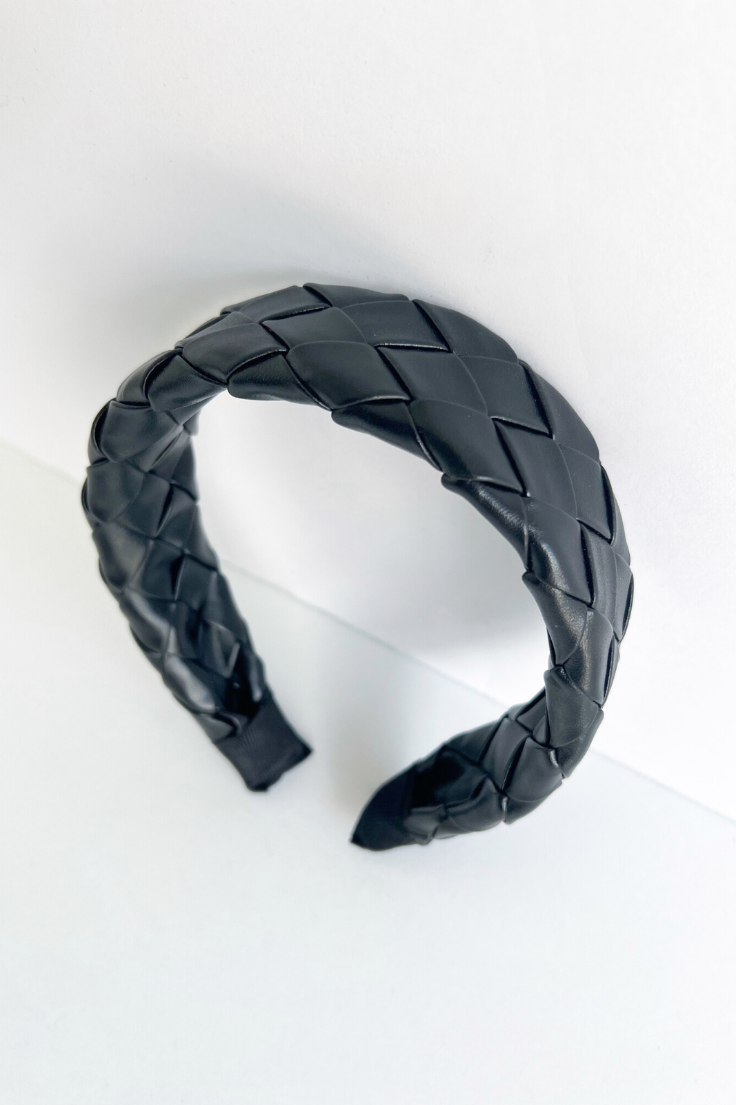 Annalia Woven Faux Leather Headband - fab'rik