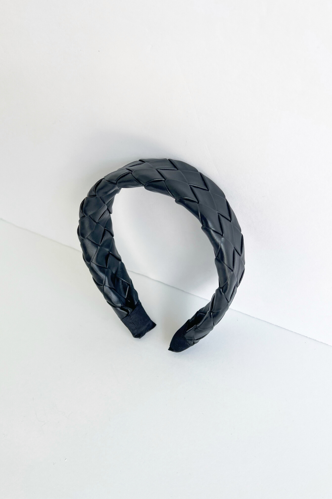 Annalia Woven Faux Leather Headband - fab'rik