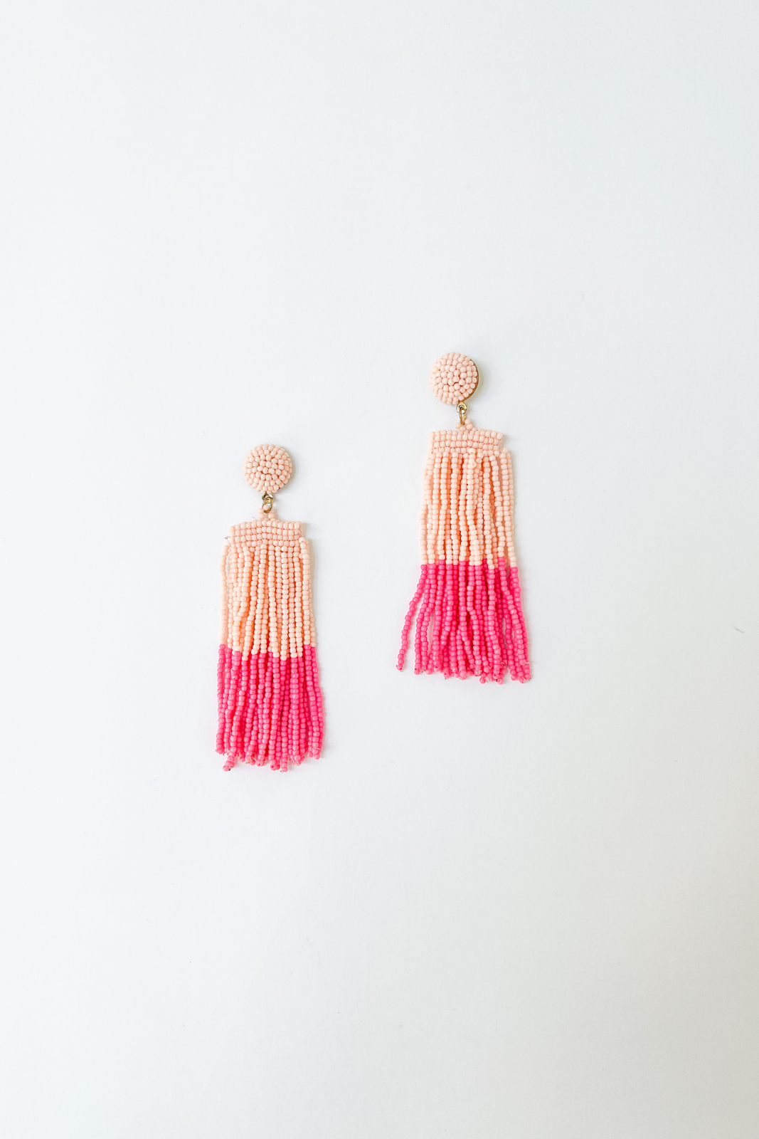 Ryan Beaded Tassel Fringe Earrings - fab'rik