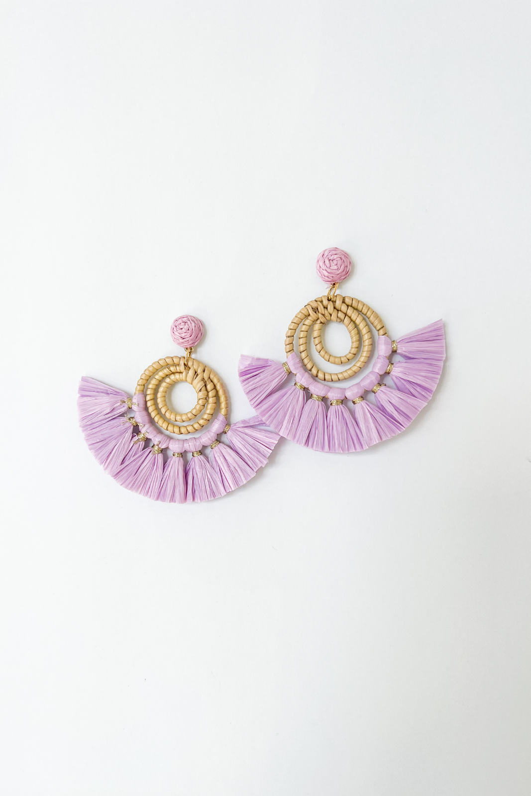 Amaya Rattan Fan Earring - fab'rik