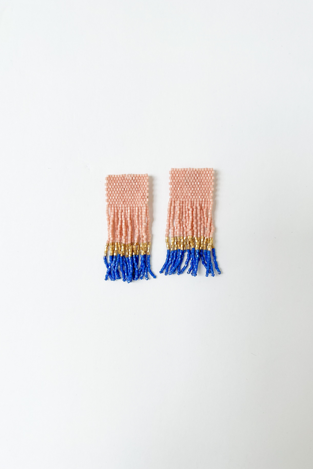 Ink + Alloy Color Block Short Luxe Fringe Post Earring - fab'rik