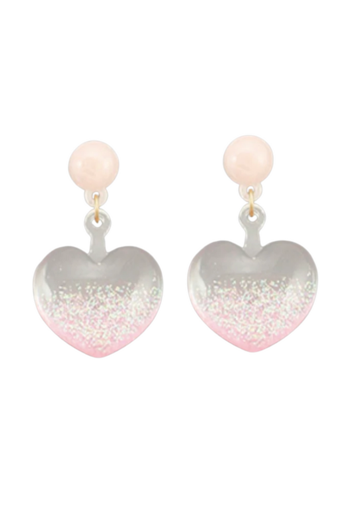 Becca Glitter Heart Earrings - fab'rik