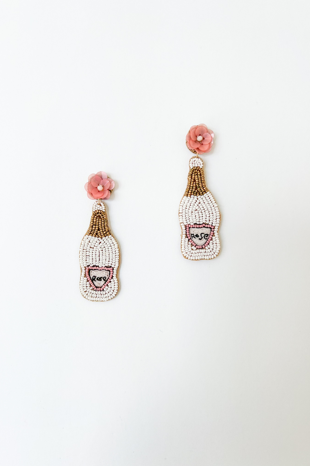 Emilia Flower & Champagne Bottle Earring - fab'rik