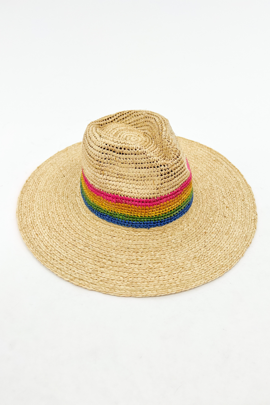 Bree Rainbow Raffia Hat - fab'rik