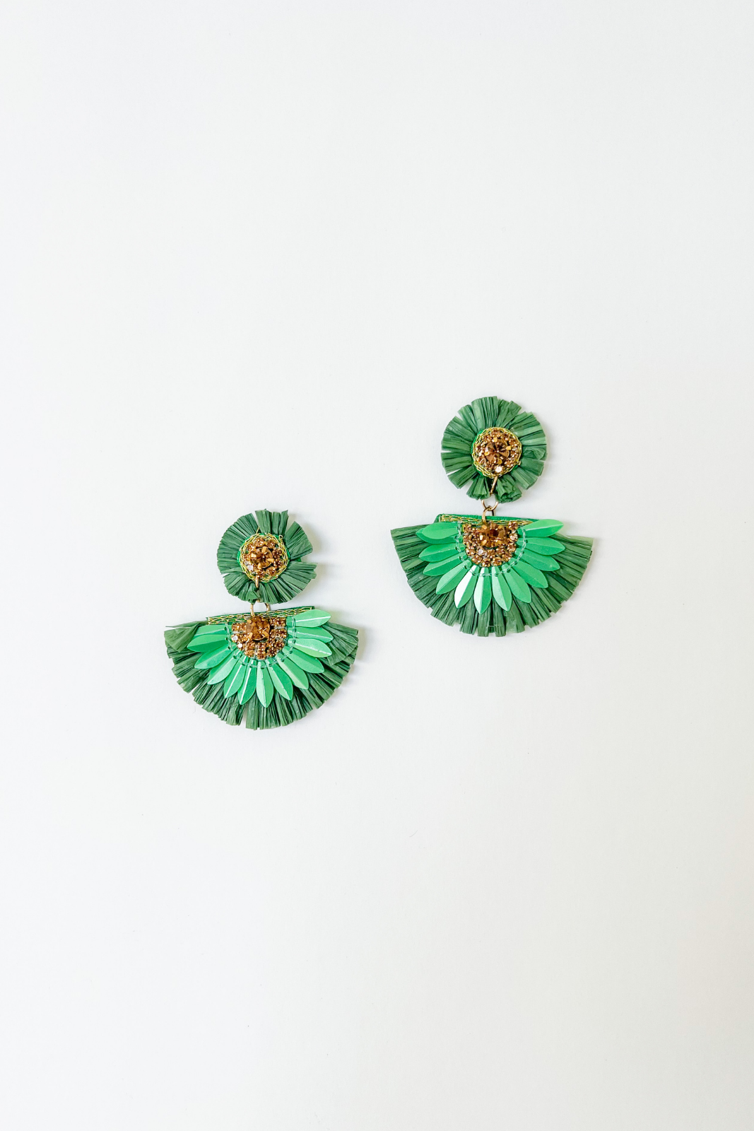 Eleanor 2 Tier Raffia Earring - fab'rik