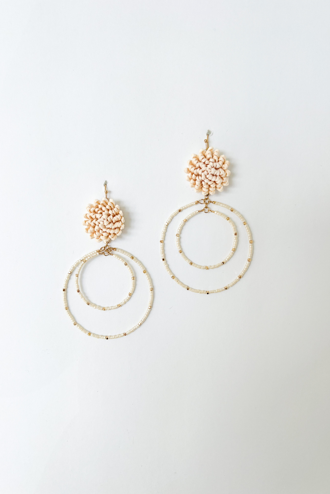 Eve Double Circle Flower Earring - fab'rik