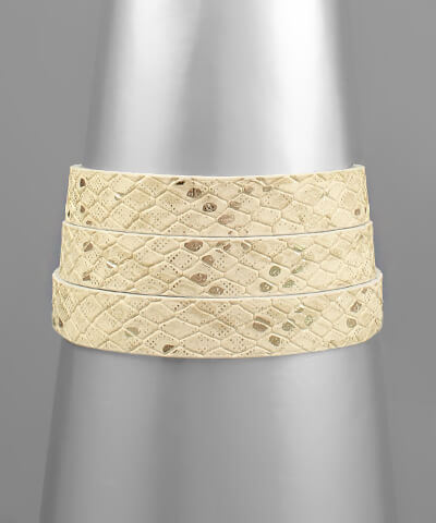 Jade Snakeskin Wrap Bracelet - fab'rik