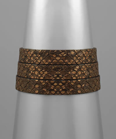 Jade Snakeskin Wrap Bracelet - fab'rik
