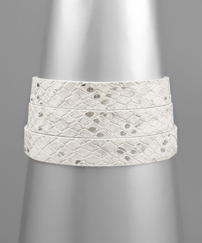 Jade Snakeskin Wrap Bracelet - fab'rik