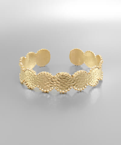 Beatrice Hammered Circle Cuff - fab'rik