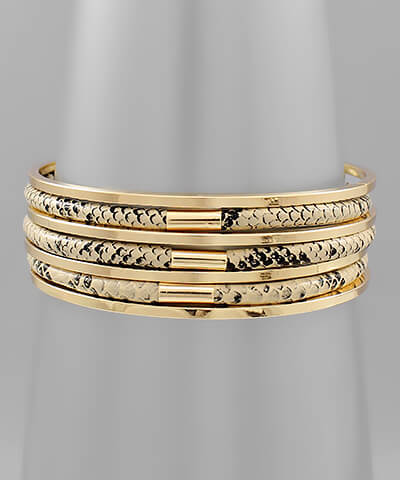 Ravi Snake Stacked Bracelet - fab'rik