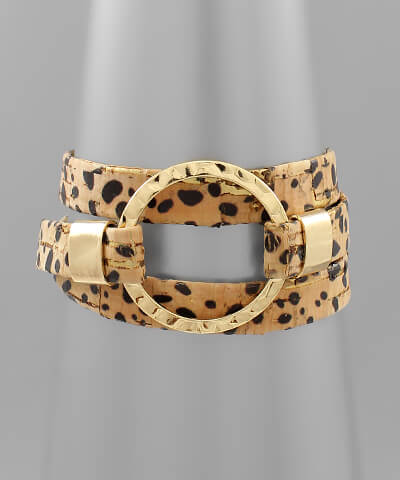 April Leopard Wrap Bracelet - fab'rik