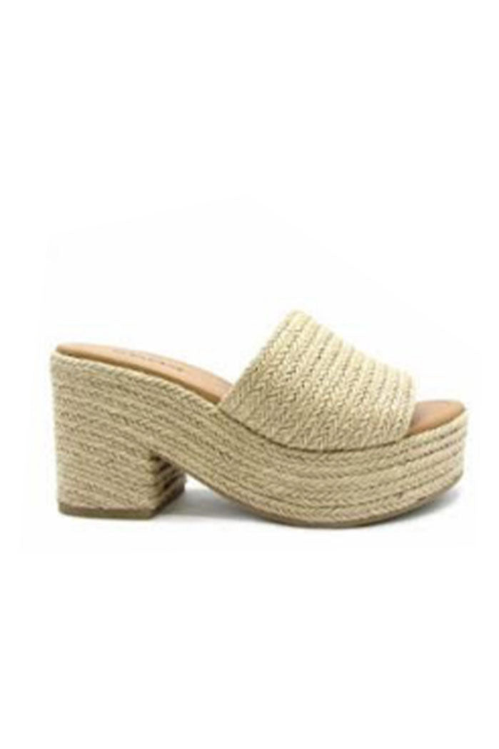 Emerson Raffia Platform Wedge - fab'rik