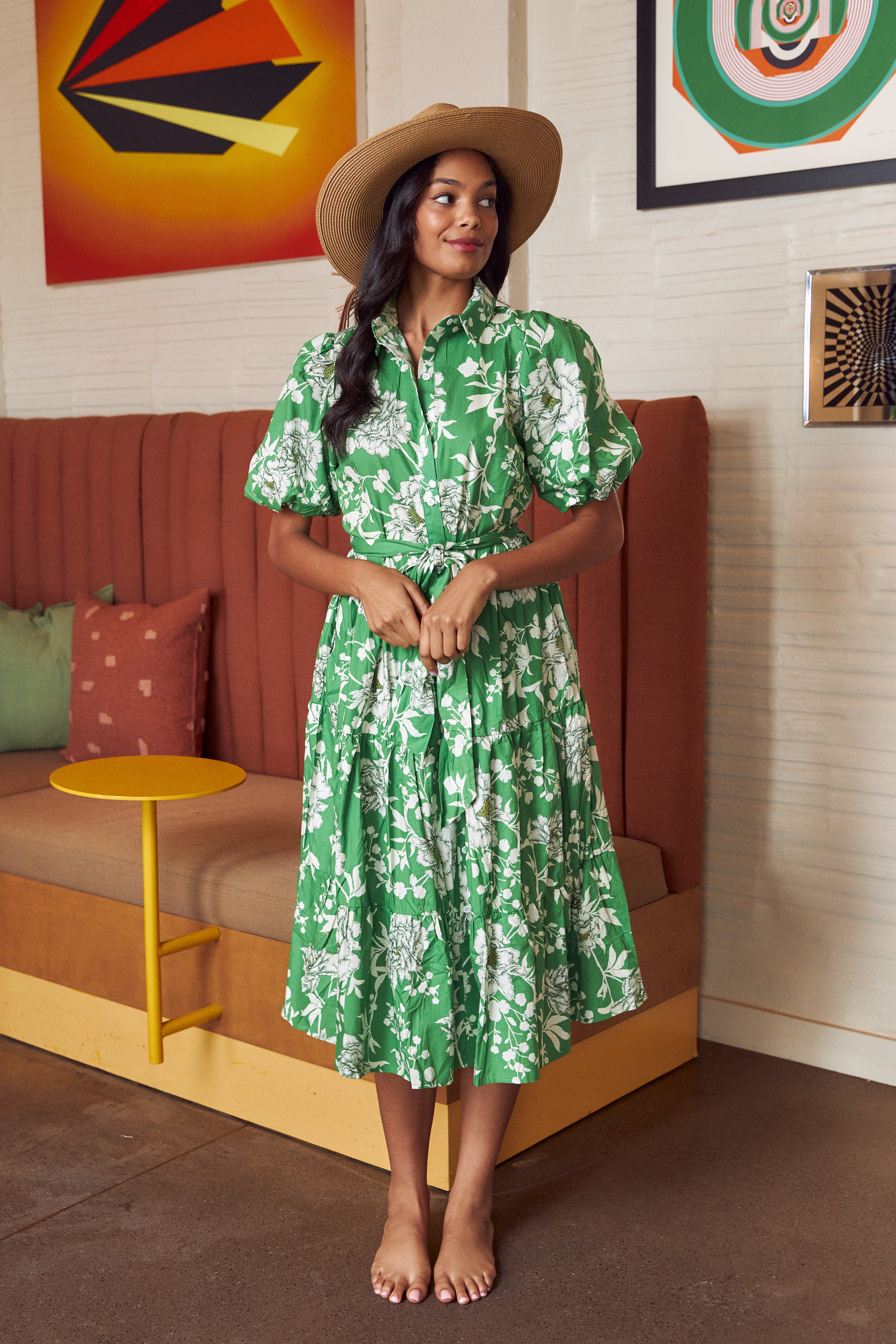 Lima Printed Midi Dress - fab'rik