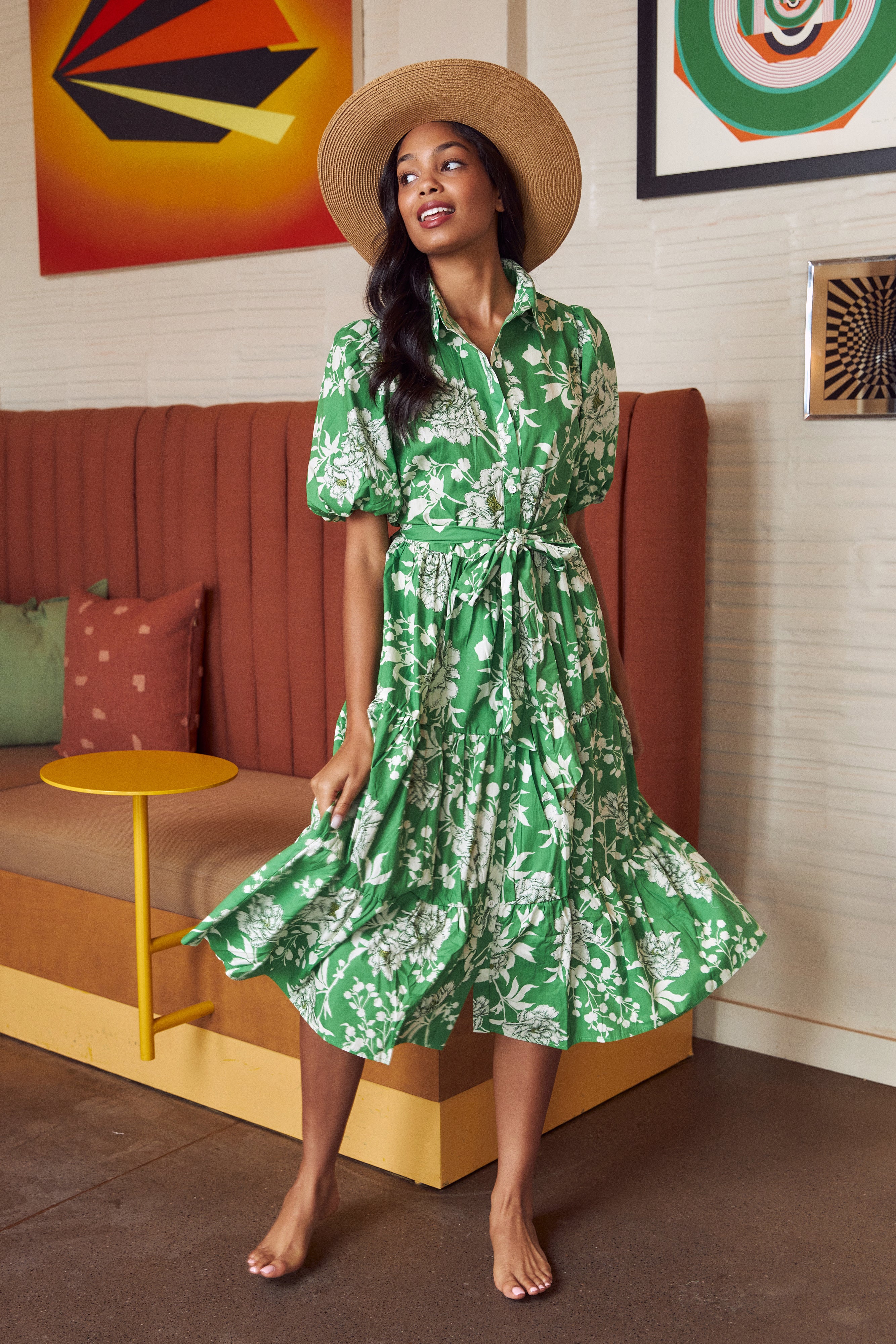 Lima Printed Midi Dress - fab'rik