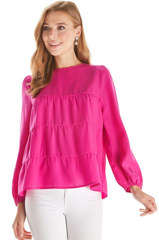 Aris Solid Long Sleeve Top - fab'rik