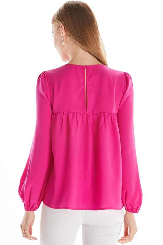 Aris Solid Long Sleeve Top - fab'rik