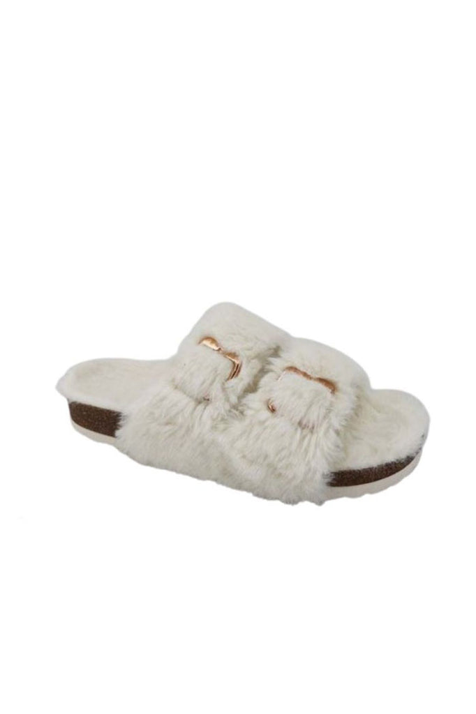 SALE - Camden Fur Slide Slipper - fab'rik