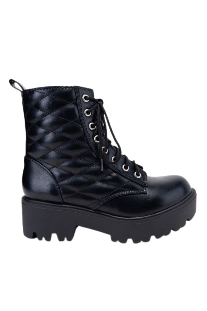 SALE - Dawson Quilted Combat Boot - fab'rik